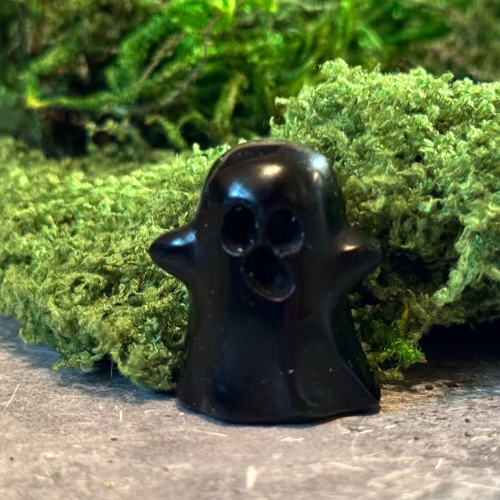 Mandala Gems - Vendita all'ingrosso Statuette decorative - Fantasma di Cristallo di Ossidiana Nera – Figurina di Halloween, Decorazione di Halloween1