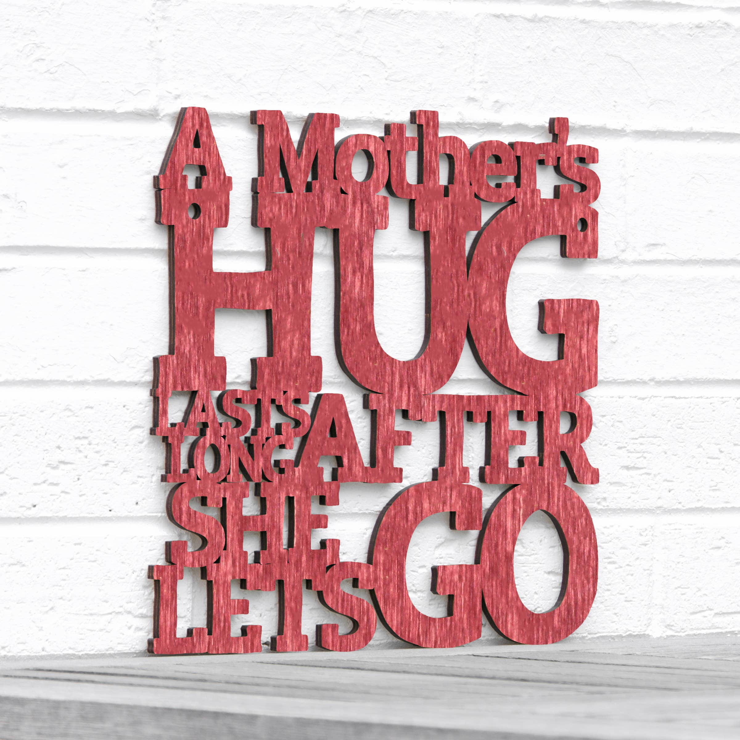 Spunky Fluff - Wholesale Wall Sign - A Mother's Hug Lasts Long18
