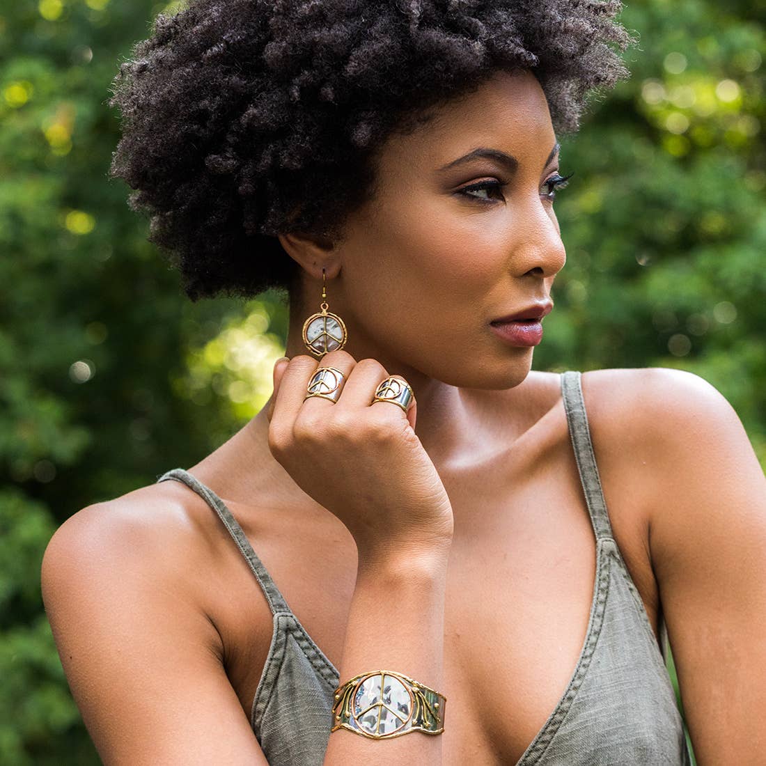 Anju Jewelry - Wholesale Cocktail/Statement Ring - Mixed Metal Cuff Ring1