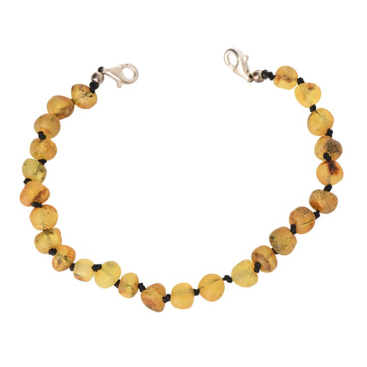 Grünes barockes Rohbernstein-Fußkettchen für Erwachsene für den Großhandel von The Natural Amber