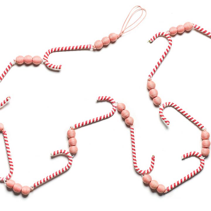 Red Candy Cane Garland for wholesale by Coton Colors