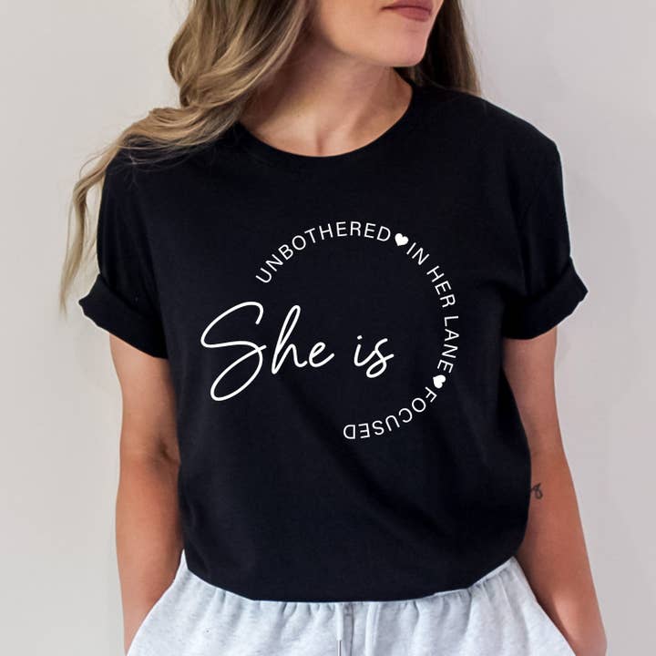LA Shirt Company - Wholesale T-Shirt (Graphic) - Women's - She Is Unbothered - Bella Canvas1