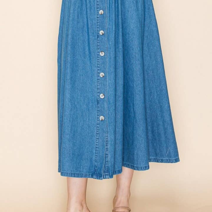 S40792 High Waisted Solid Knit Skirt for wholesale by White Birch