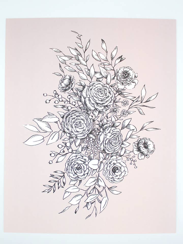 Estampado floral rubor para venta al por mayor de Rust Belt Love Paperie