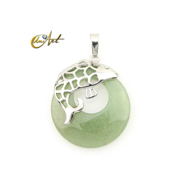 UniArt - Wholesale Individual Charm/Pendant - Fish Pendant With Mineral Donut3