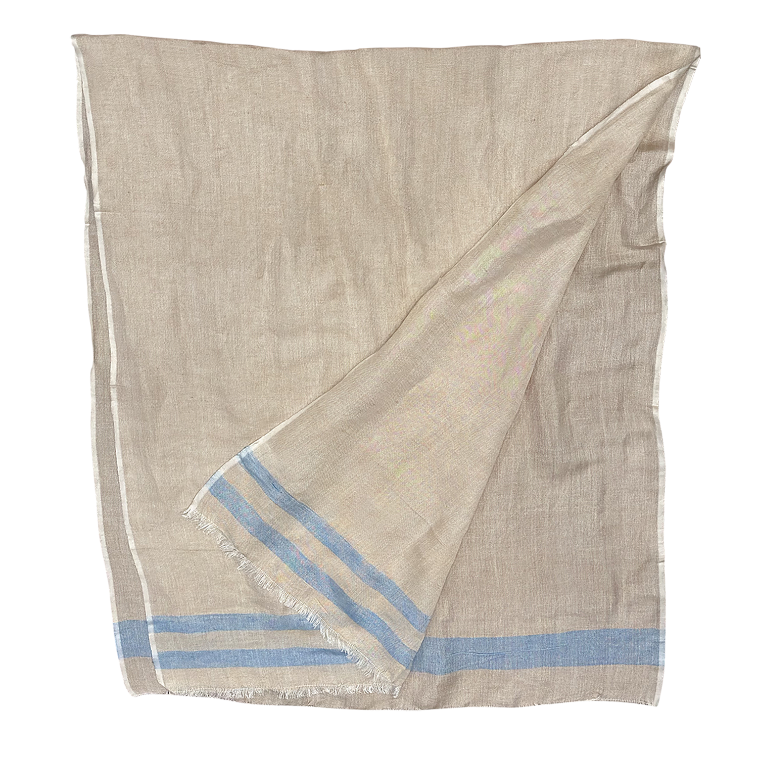 Chloe & Lex - Wholesale Scarf - Women's - Pure Linen with Fresh Stripes Lightweight Scarf for Women7