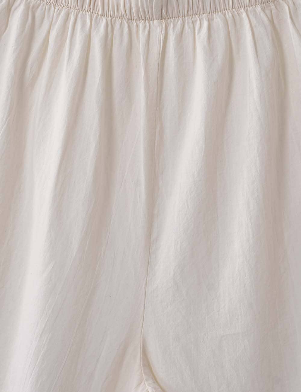 Sweetkama - Wholesale Pants - Women's - Ladies Solid Color Elastic Waist Eyelet Drawstring Bloomer Pants9