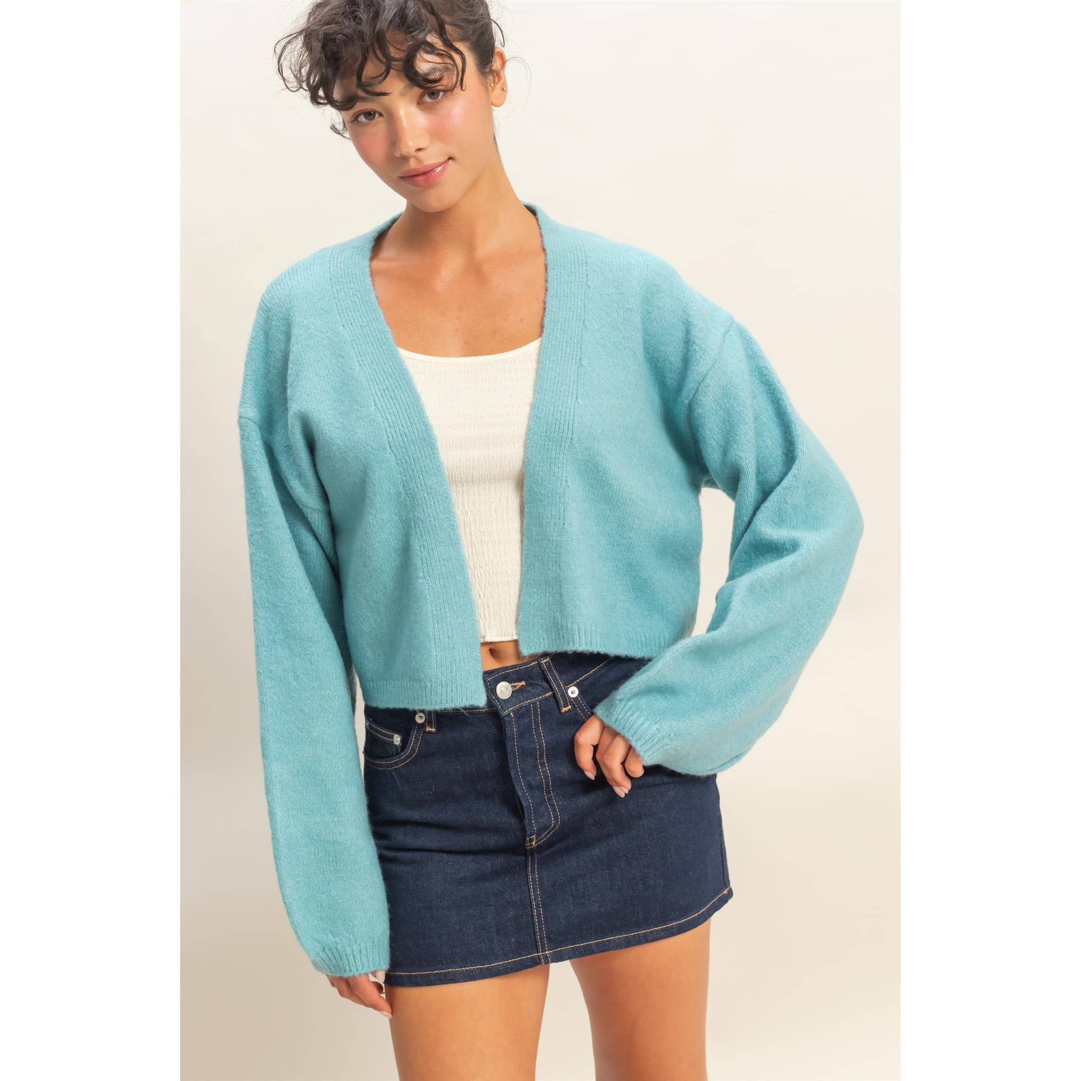 Double Zero - Vendita all'ingrosso Cardigan - Donna - Maglione cardigan aperto sul davanti0