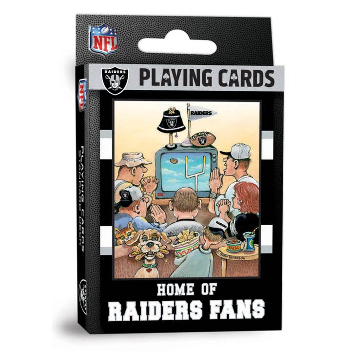 Las Vegas Raiders Fan Deck Playing Cards - 54 Card Deck for wholesale by Masterpieces Puzzles