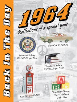 1964 Back In The Day Greeting Card / Booklet (envelope inclu for wholesale by 3 Oak Publishing / Back In The Day