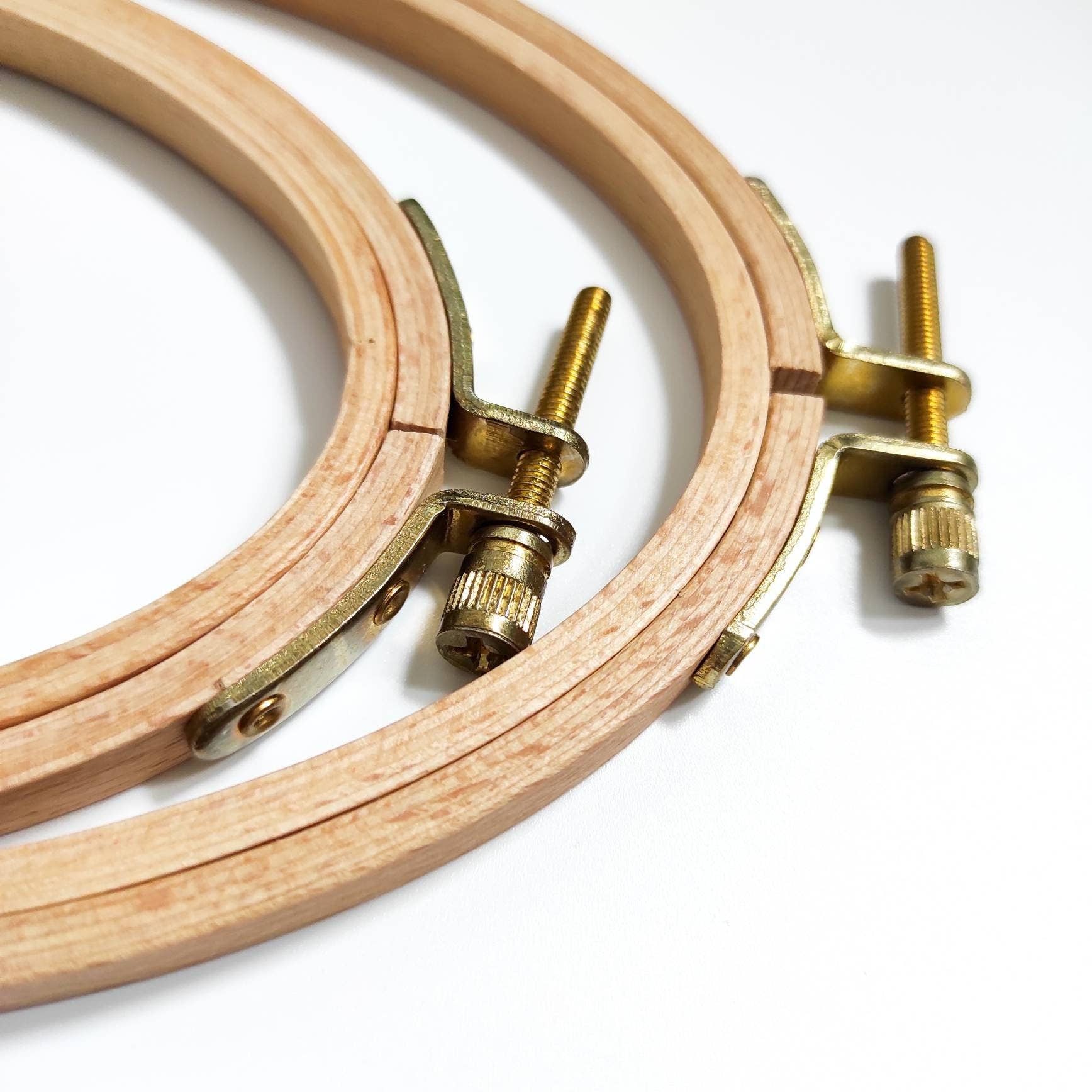 SChandworks - Vente Accessoire de broderie/point de croix - Cercle à broder ovale en bois de hêtre3