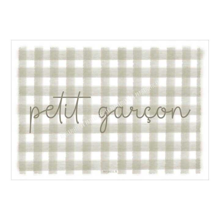 "Little Boy" Vichy Poster for wholesale by Papier Poetic