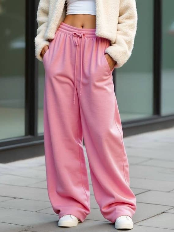 Loose drawstring wide-leg sweatpants and other Purchase Wholesale flared sweatpants. Free Returns & Net 60 Terms on Faire trending on Faire.