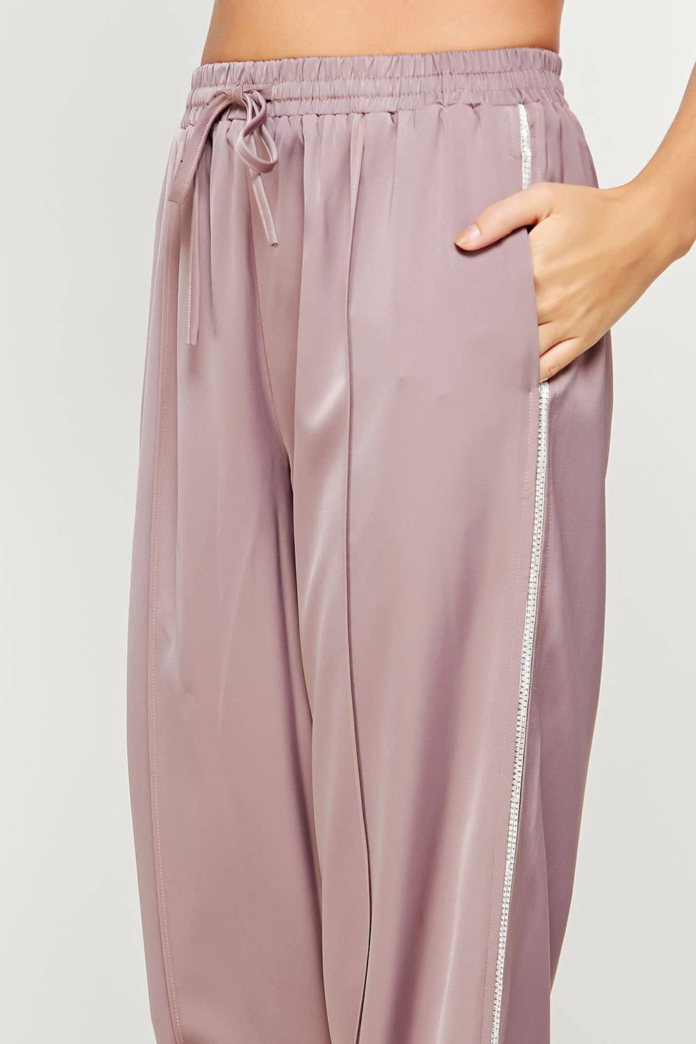 Strut & Bolt - Wholesale Pants - Women's - Rhinestone Trim Satin Track Pants22