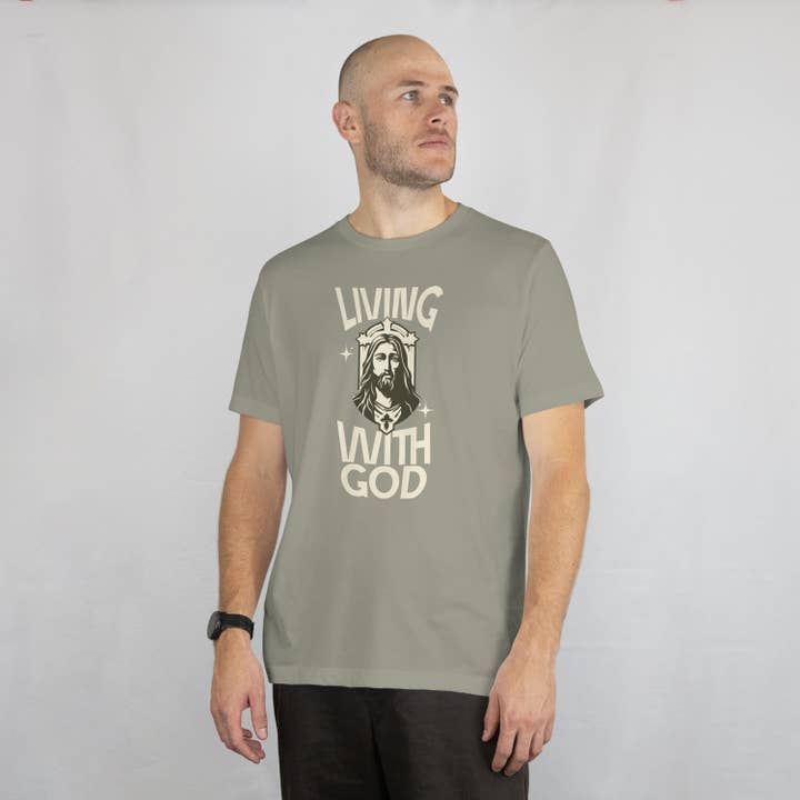 T-shirt "Vivre avec Dieu" pour la vente par Back Forty Print Shop