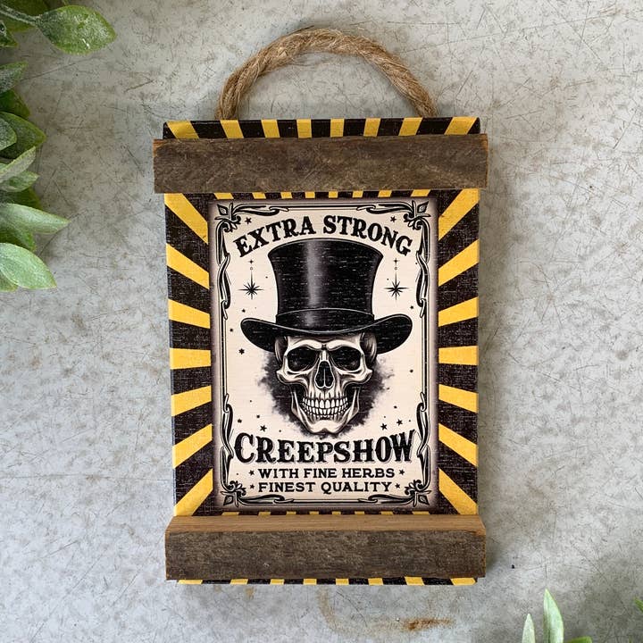 Creepshow, Halloween Sign, Halloween Gift for wholesale by North Fork Mercantile
