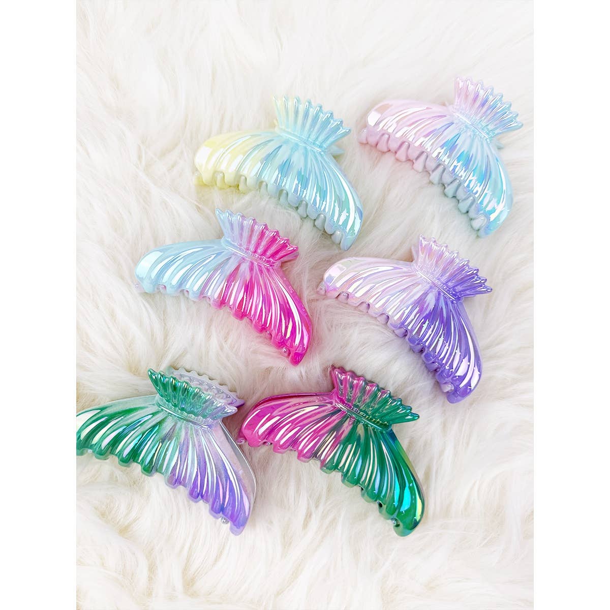 MIX COLOR Mermaids Favorite Shell Hair Claws Clips for wholesale on Faire3