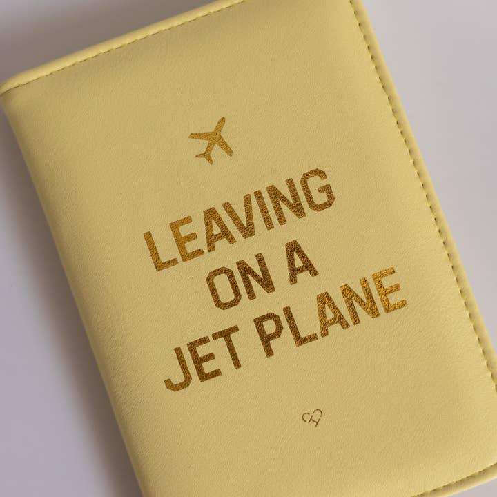 The Cold Hearted Collective - Wholesale Passport Case - Women's - Leaving On A Jet Plane Passport Cover Wallet Pastel Yellow