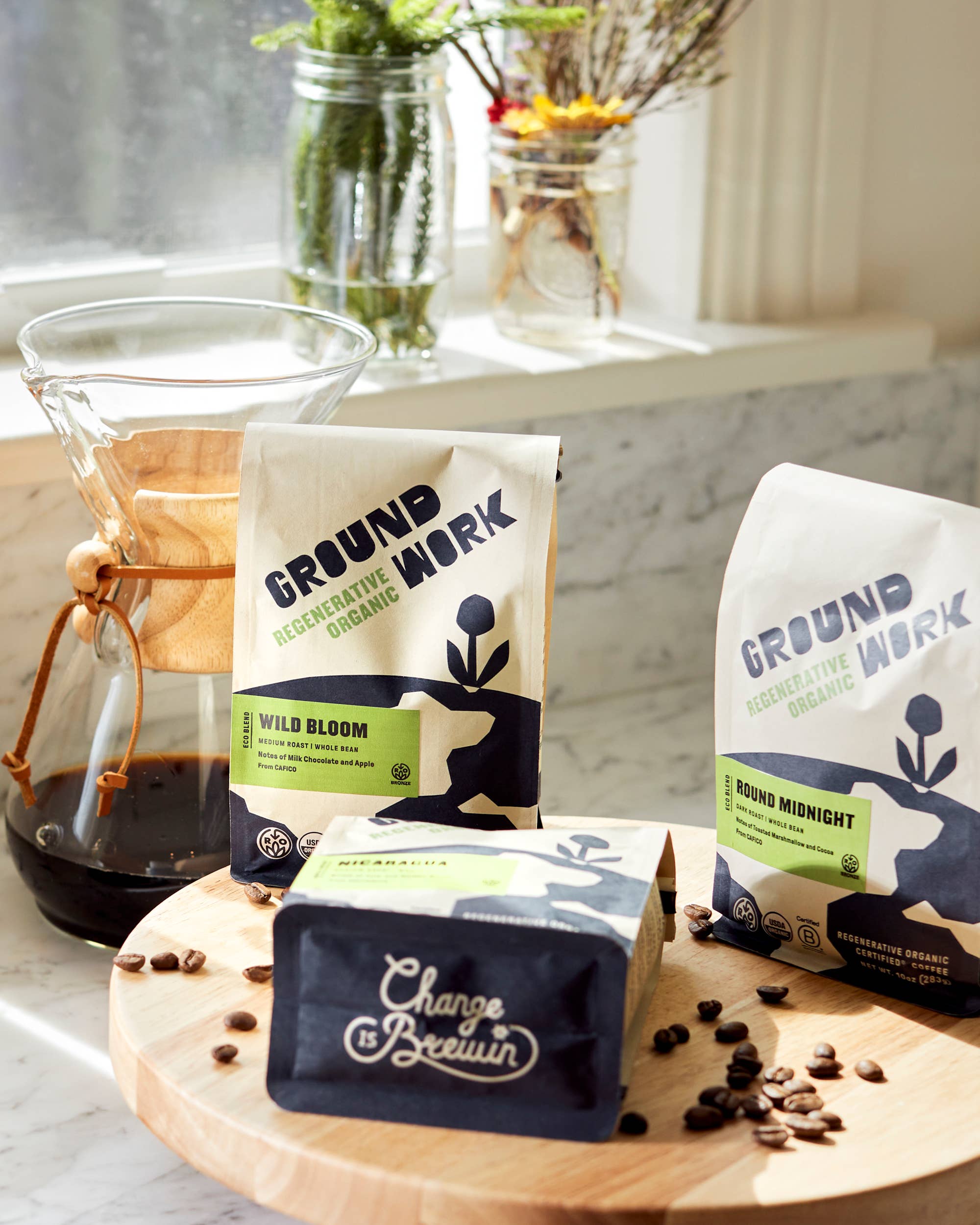 Groundwork Coffee Roasters - Wholesale Coffee Beans - Regenerative Organic Certified® Wild Bloom Medium Roast1