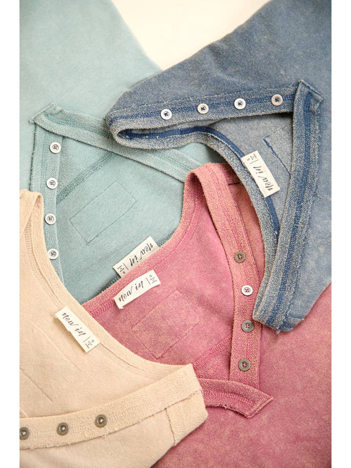 VERY J - Wholesale Knit Top - Women's - NT11802-Washed Knit V-Neck Oversized Top