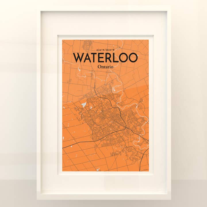 OurPoster.com - Wholesale Poster - Waterloo City Map Poster65