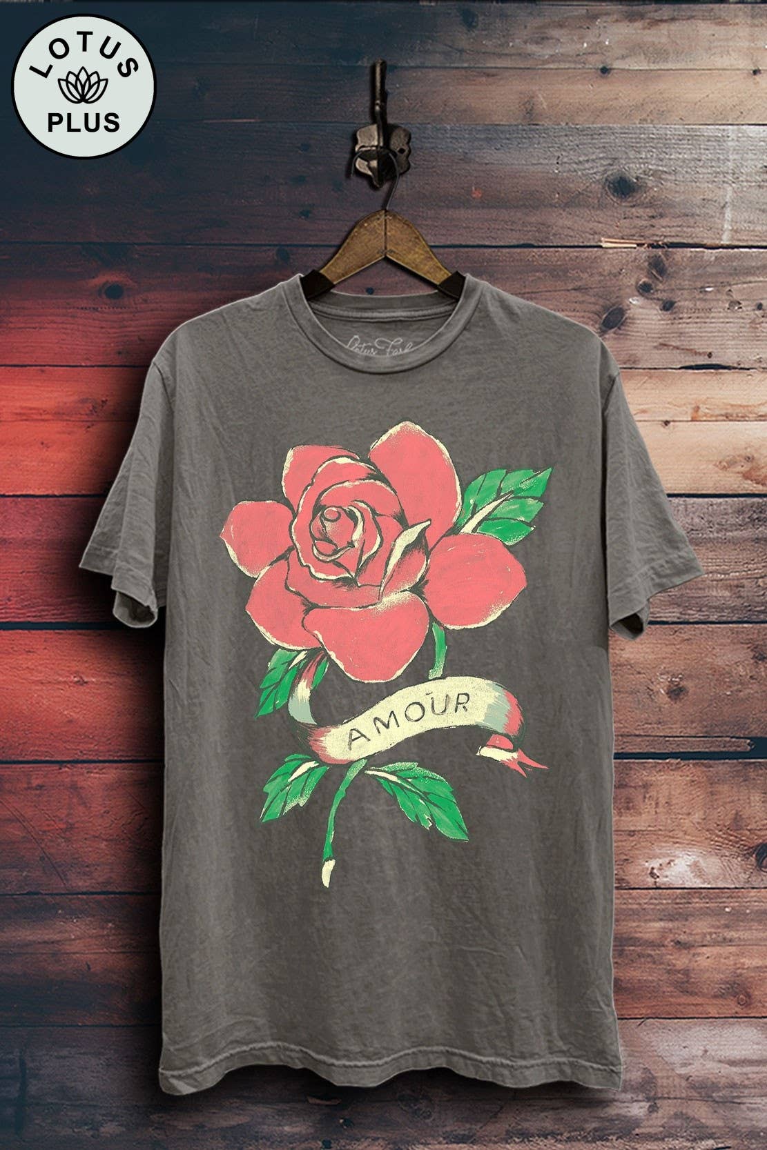 Lotus Fashion Collection - Wholesale Screen Printed T-Shirt - Women's - Amour Rose Graphic Top2