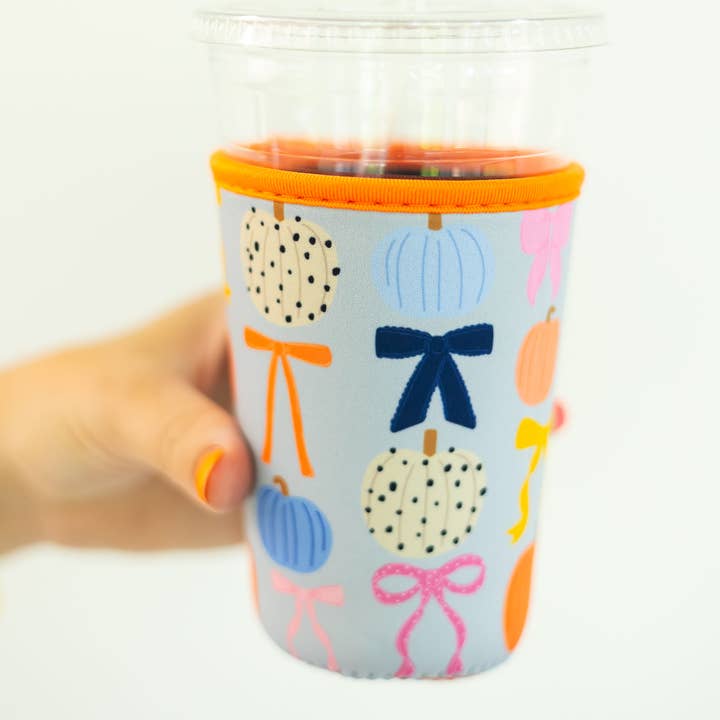 Callie Danielle - Wholesale Isolators voor dranken/huggers en koozies - Herfstpompoenen & Coquette Strikken Drankhoesje2