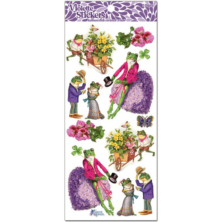Violette Stickers - Venta al por mayor Pegatina - Pegatinas C58 Ranas Enamoradas