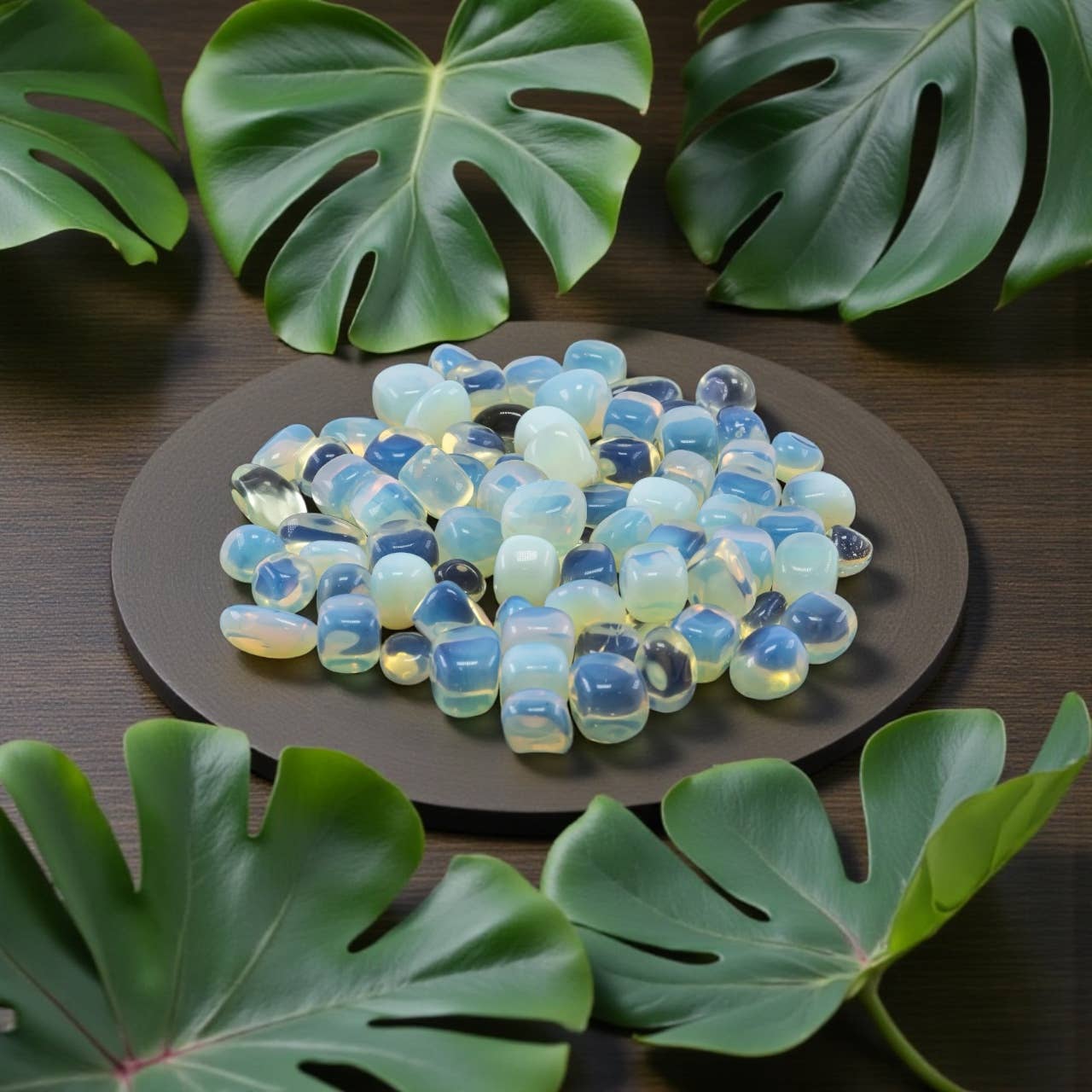 Quasar Gems USA – wholesale Spiritual stone/crystal – Opalite Tumbled 10-20mm 1KG/2lbs0