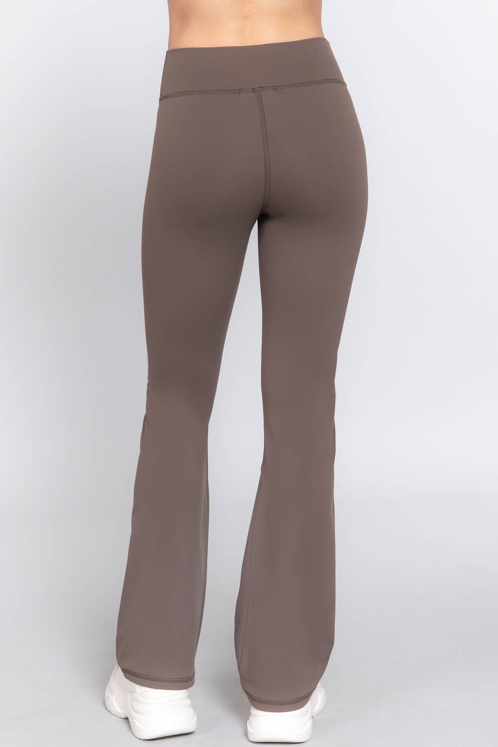 Active Basic | Active USA - Wholesale Athletic Pants - Women's - Waist Band Flare Stretch Workout Long Pants21