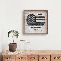 Kendrick Home - Wholesale Sign - Thin Blue Line Heart2