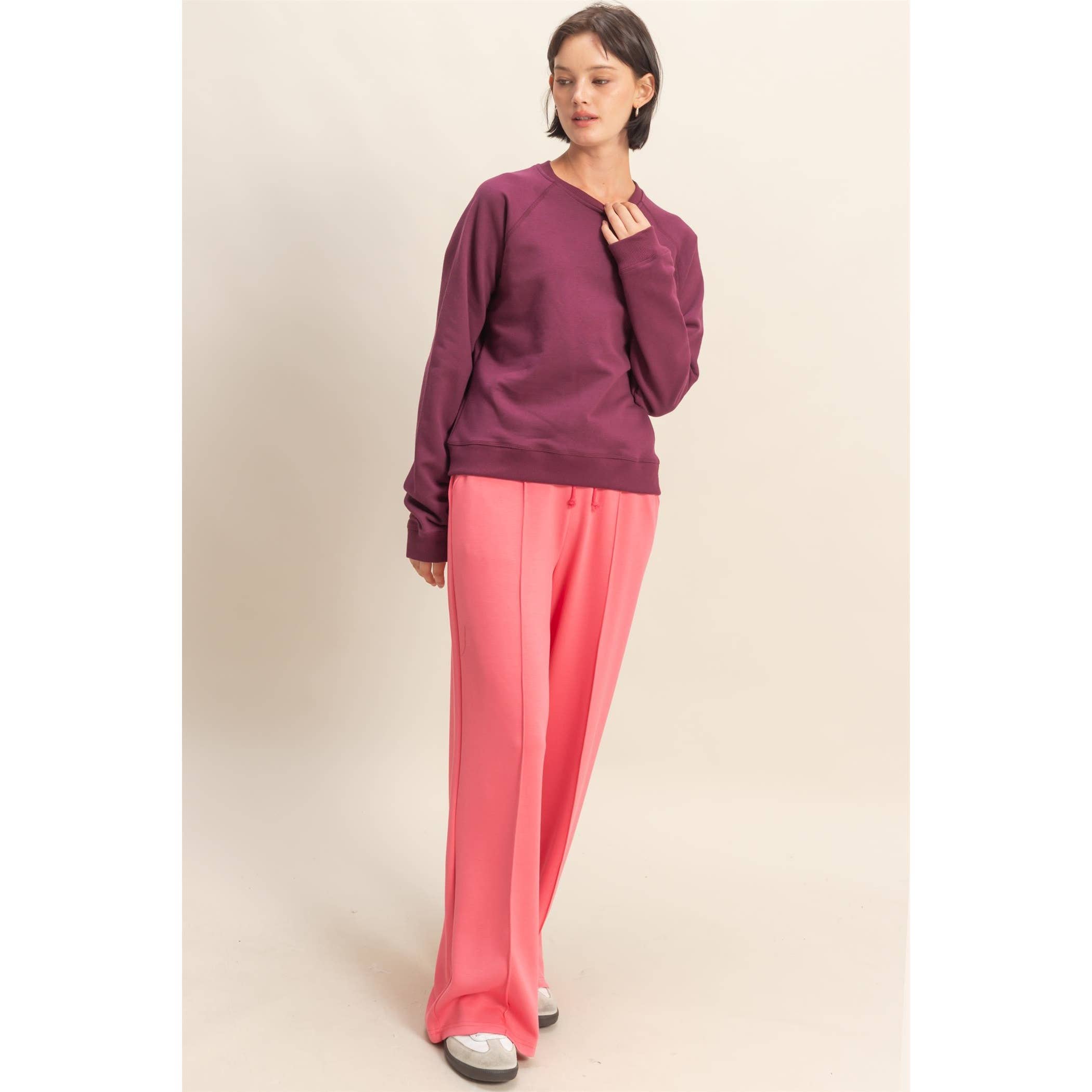 HYFVE - Vendita all'ingrosso Felpa - Donna - Felpa Comoda con Girocollo e Maniche Raglan7