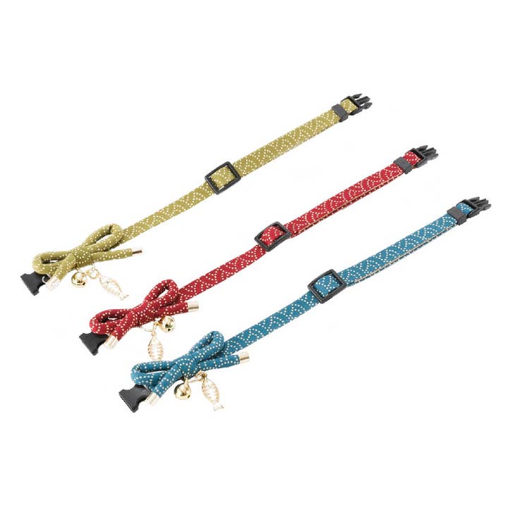 MOON-X USA, INC. - Wholesale Pet Collar - Cat - ZEN Fish Charm Cat Collar (Blue)