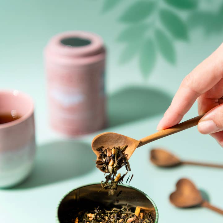 JusTea - Wholesale Measuring Spoon - Hand-carved Heart Tea Spoon1