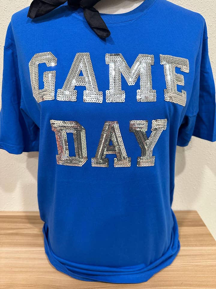 Bling-A-GoGo, LLC - Vente T-shirt – femme - Sequin Game Day (C) sur CREW5