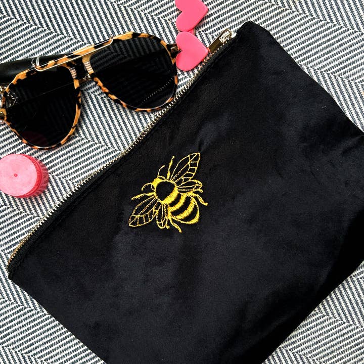 Bee Velvet Pouch for wholesale by LillyLoves LTD