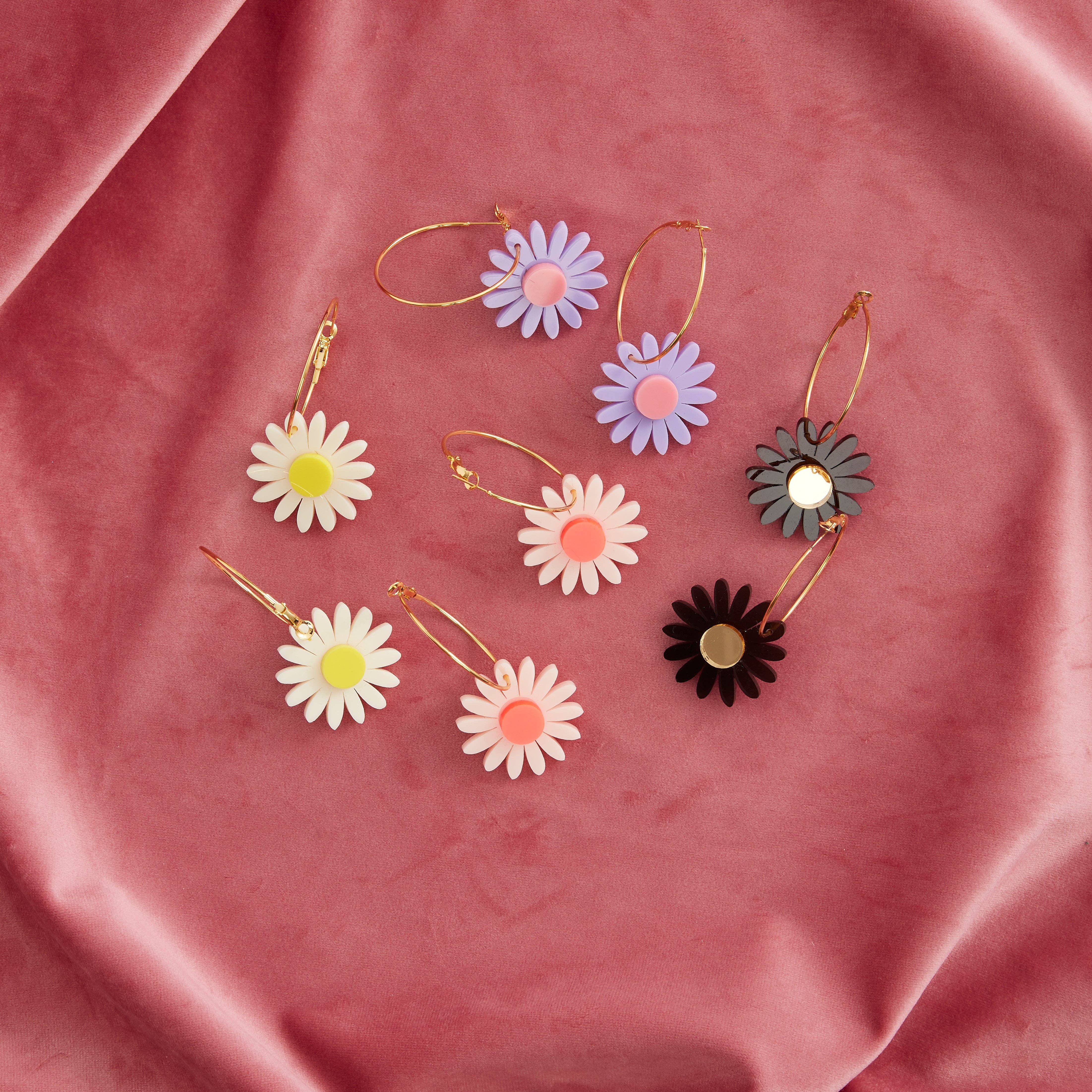 Emeldo - Wholesale Hoop Earrings - Daisy Hoops // Select Daisy Colour + Hoop38