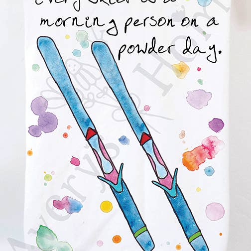 Skiing Winter Sport Customizable Tea Towel for wholesale by Avery's Home