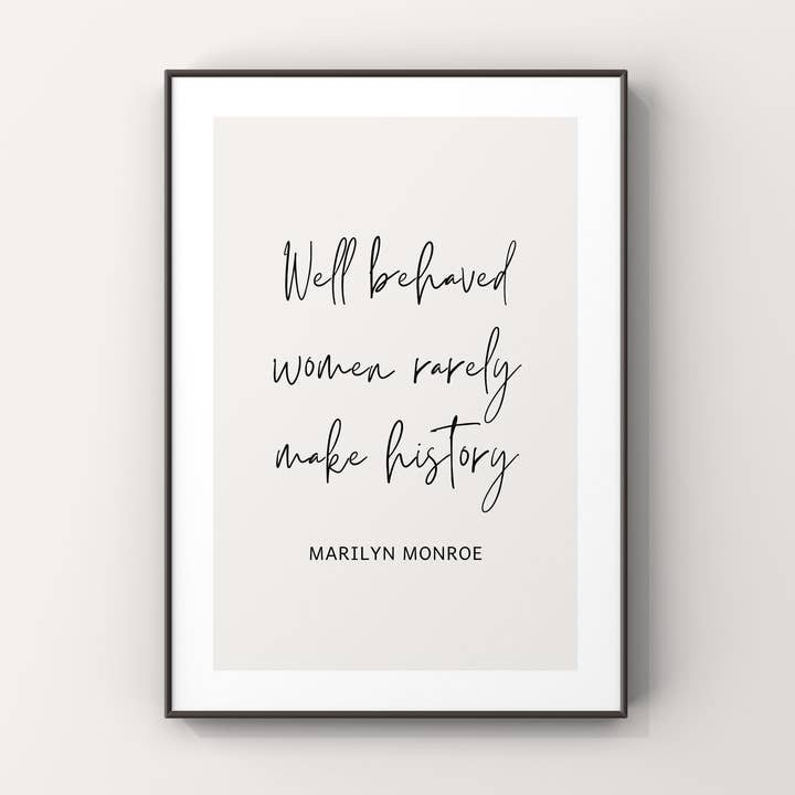 Le donne ben educate raramente citano la storia, positività per la vendita all'ingrosso da parte di UK Print Studio