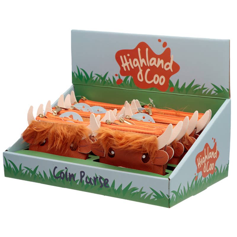 Puckator Ltd – Großhandel Geldbörse – Unisex – Highland Coo Kuh Flauschige PVC-Geldbörse mit Fransen4