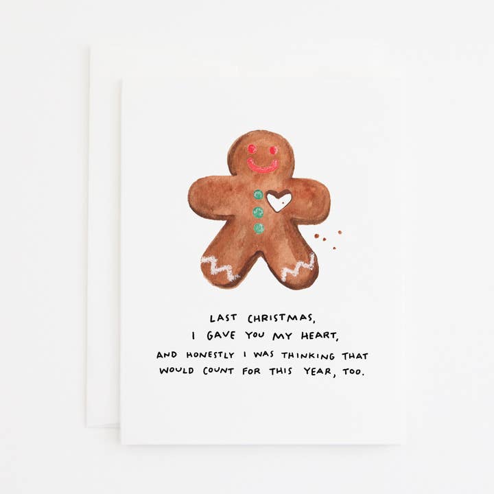 Gingerbread Man Card for wholesale by Party Sally