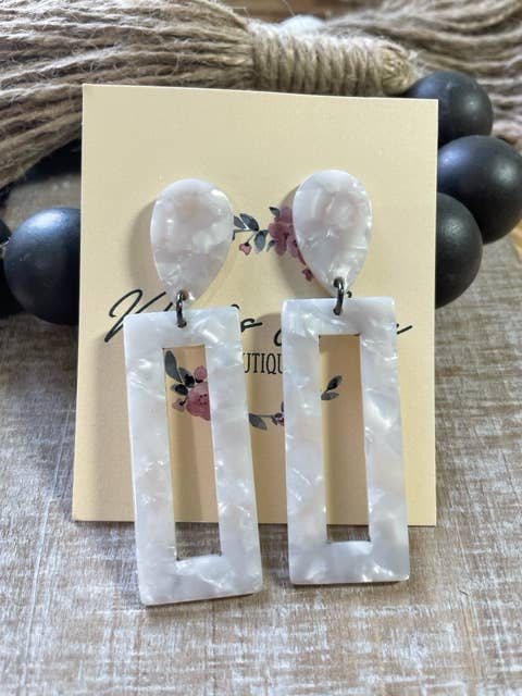 Acrylic Large White Rectangles for wholesale by Nina’s Attic