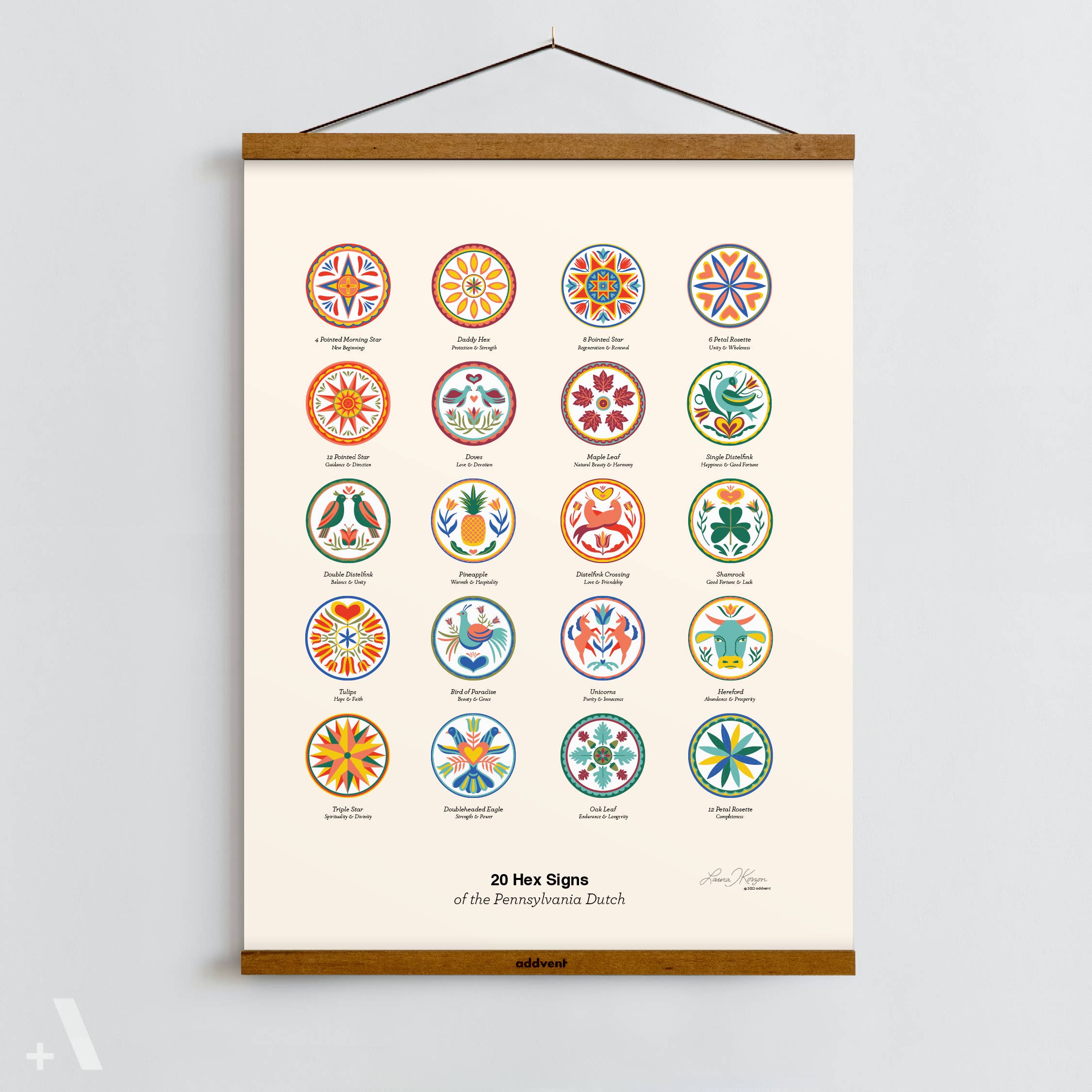 Addvent - Wholesale Art Print - Pennsylvania Dutch Hex Signs / Poster Art Print4