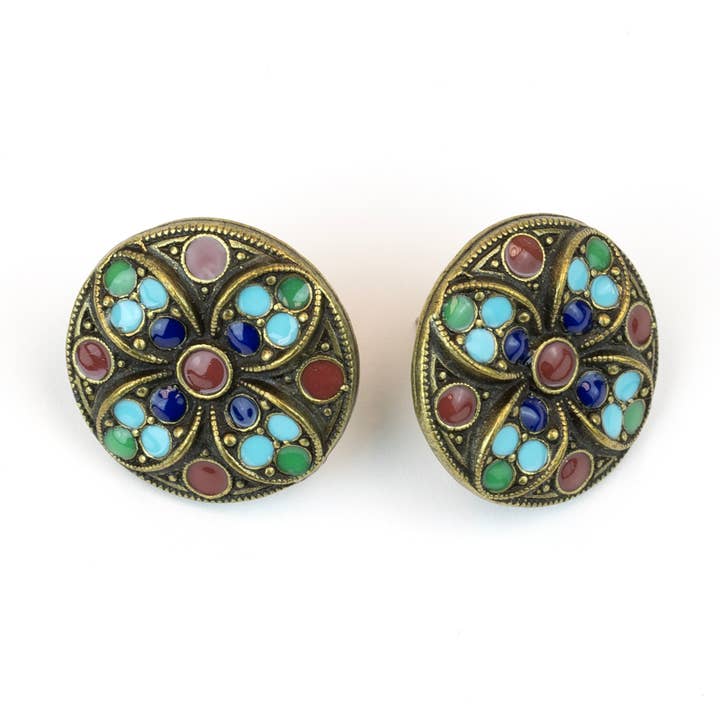 Art Deco Egyptian Revival Post Earring for wholesale by Anne Koplik Designs, Inc.