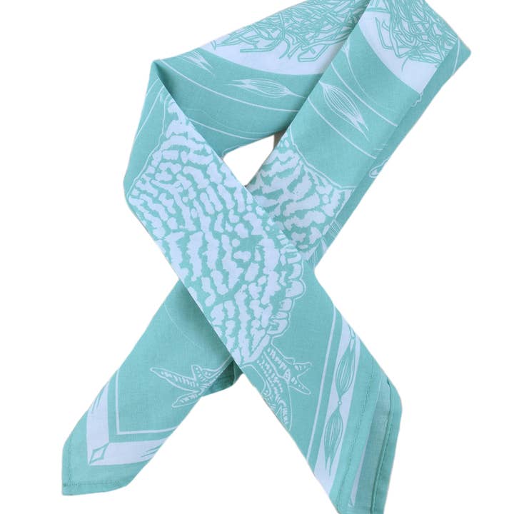 Hearth and Harrow – wholesale Bandana - Unisex – Kycklingbandana - 100% bomull - nautiskt tryck - Hanky Ascot5