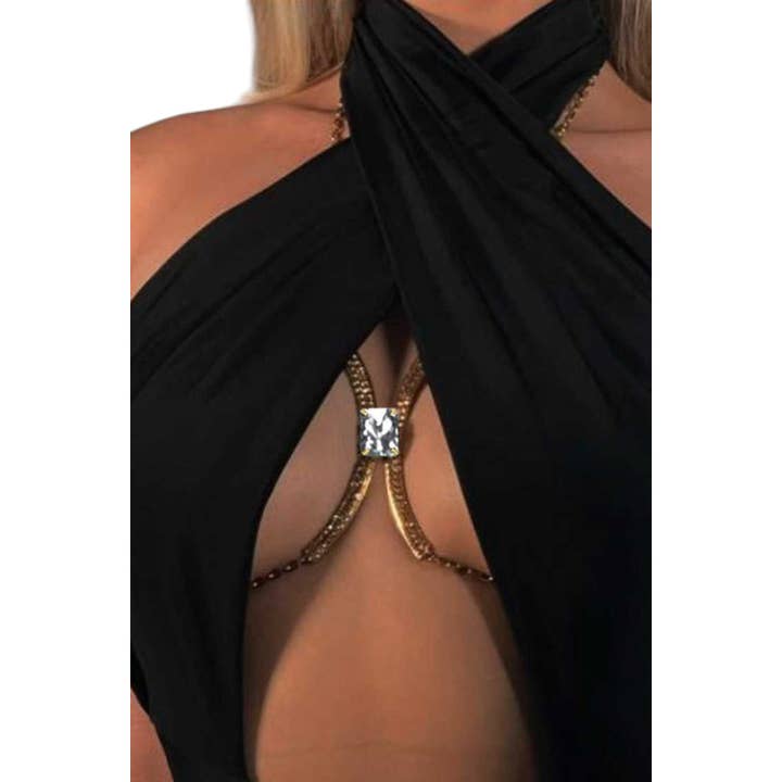 Chaîne de soutien-gorge emblématique en forme de baguette transparente pour la vente par LA Jewelry Plaza