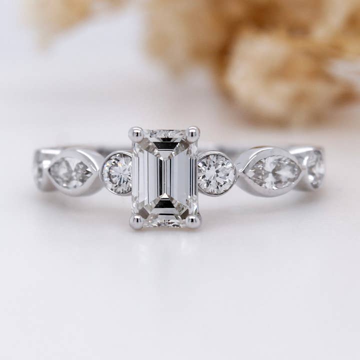 Emerald-Cut Diamond Engagement Ring – 1.25ct for wholesale by Nova Jewels LA