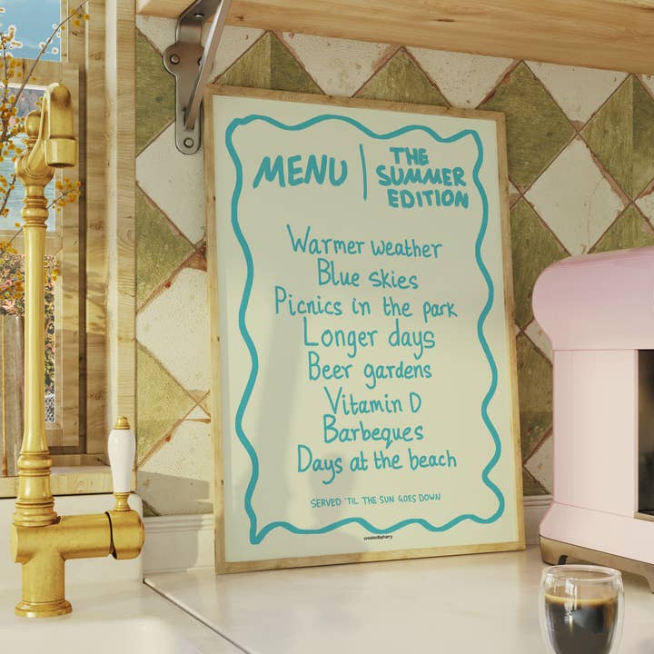 Createdbyharry - Wholesale Art Print - The Summer Menu Print7