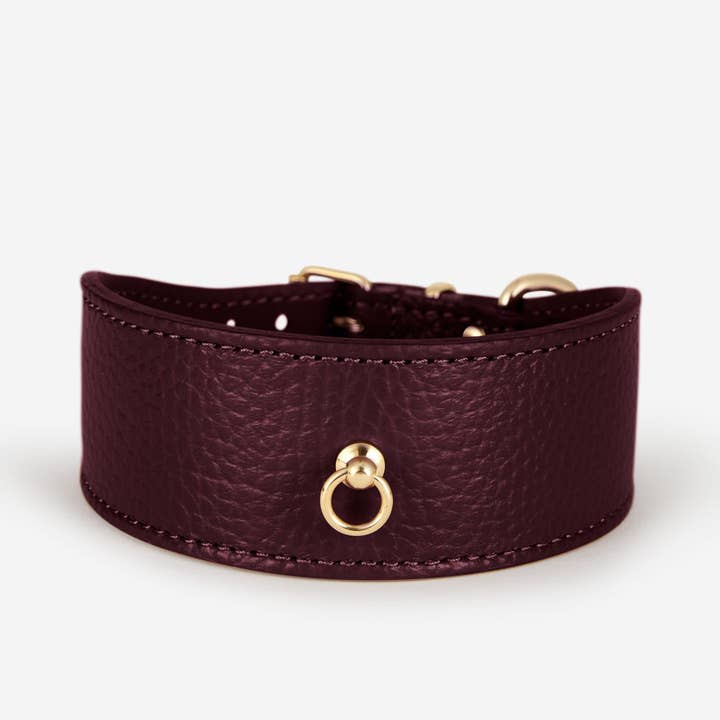 Branni Pets - Wholesale Pet Collar - Dog - JUNO GREYHOUND COLLAR GARNET1