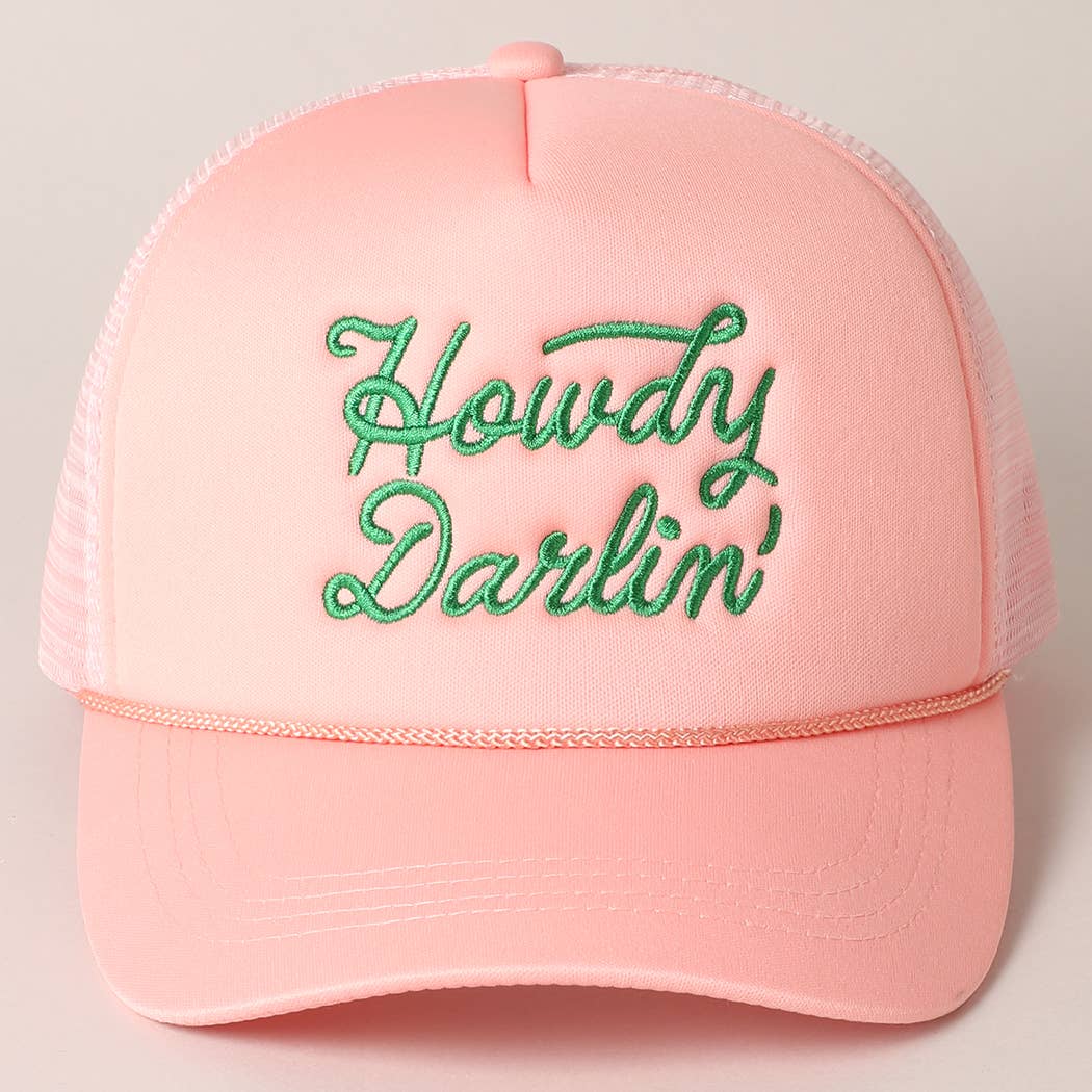 Fashion City - Wholesale Trucker Hat - Women's - Howdy Darlin' Embroidered Mesh Back Trucker Cap29